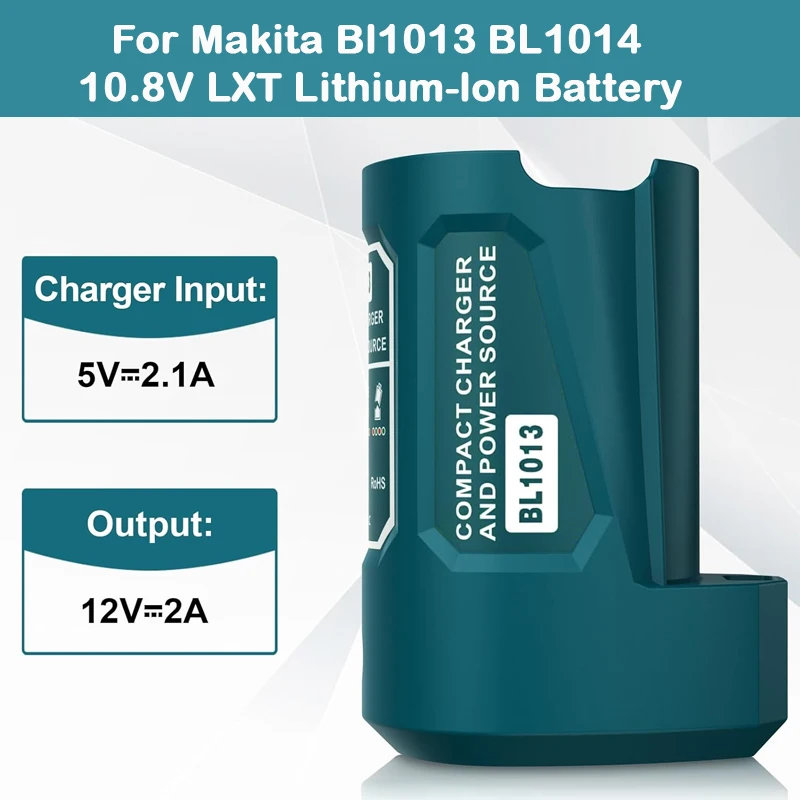 Li-ion Battery Charger Adapter for Makita 10.8V/12V batteries with USB Type C DC USB Power Charging Converter for Heated Jacket