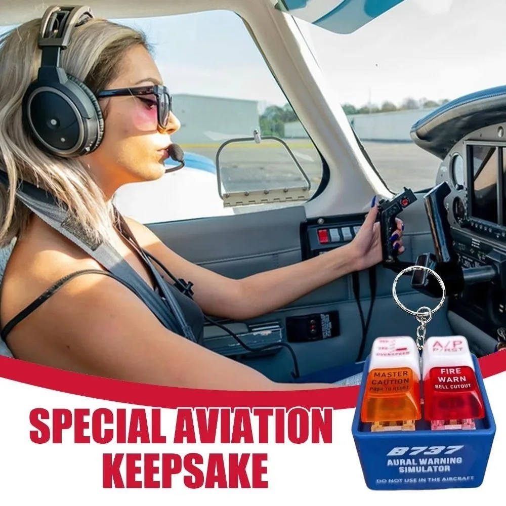 737 Airbus EGPWS Warning Simulator Aircraft Route Sound Effects Pilot Keychain Pendant Highly Simulated 737 Warning Sound Kids