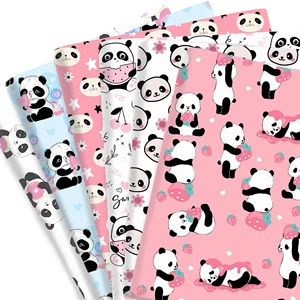 Polyester Baumwollstoff für DIY -Puppenkleidung, Swet -Donuts, Panda, Standardtiere, Quilt, handgefertigte Projekte, 50 x 45 cm 6 Hauptverkäufe der Massenlaminierung - №2