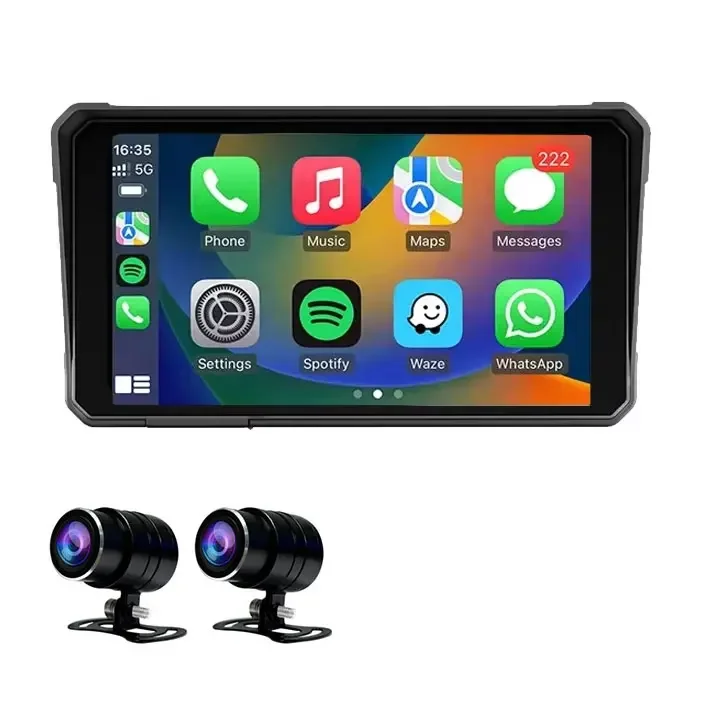 

In stock Portable 6 Inch Motorcycle to Carplay Moto Android Auto Touch Screen Thin 6inch Motorcycles Tmps for Wireless ip
