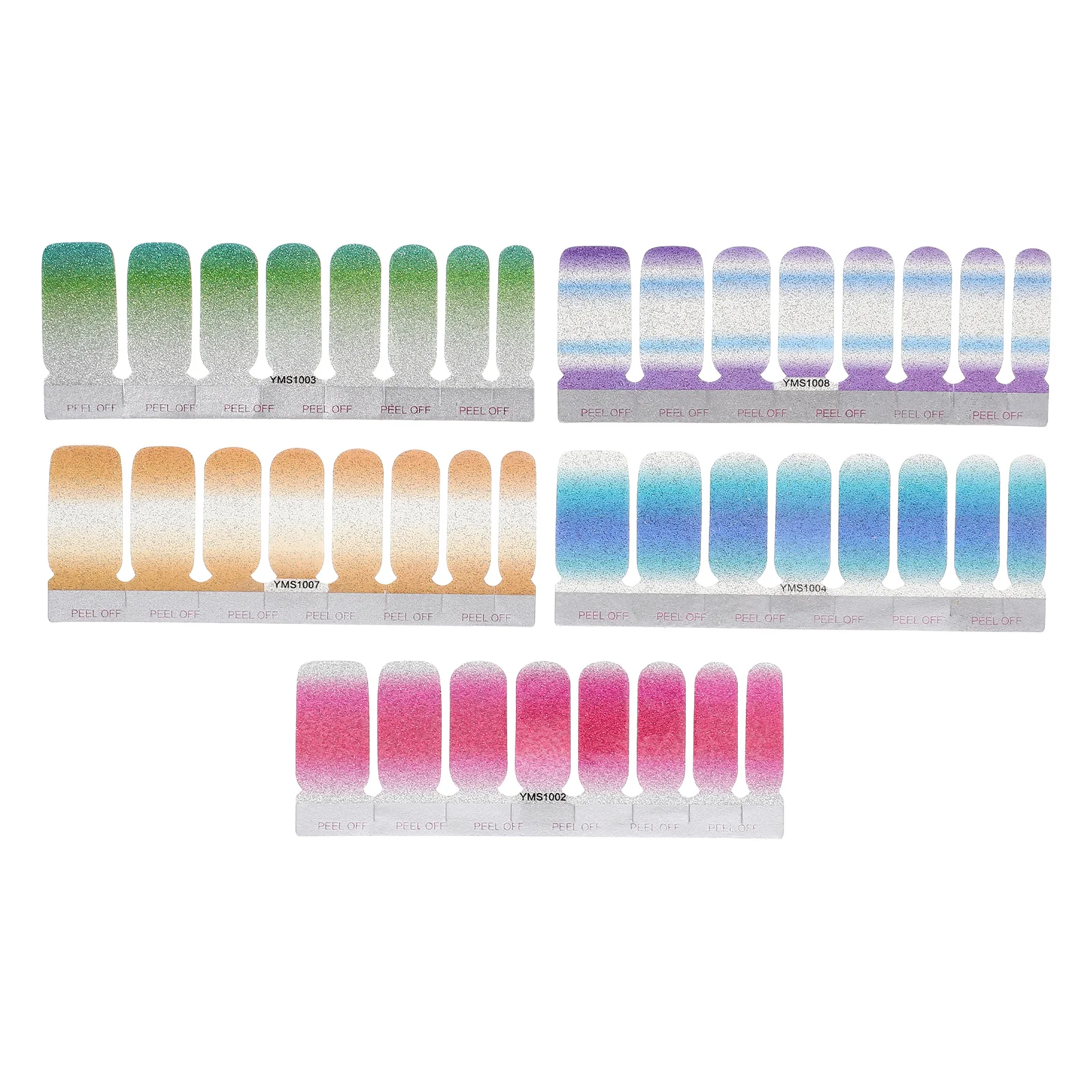 5 أوراق من ملصقات طلاء الأظافر ذات الطراز الجديد رفيعة للغاية وسهلة إزالة ملصقات فنية لحفلات الزفاف DIY Decals