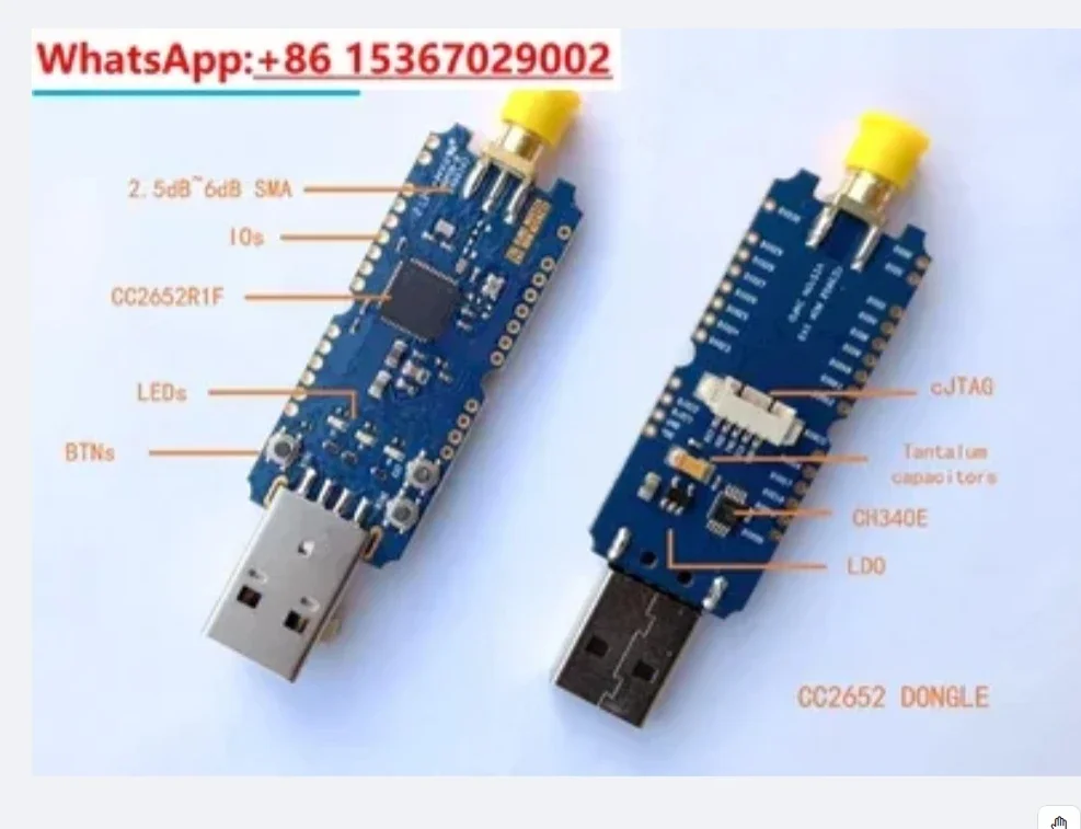 CC2652P CC2652 BLE Simplelink 2.4G Zigbee2MQTT Thread Home Assistant Coordinator Router CC2652P USB Dongle Stick