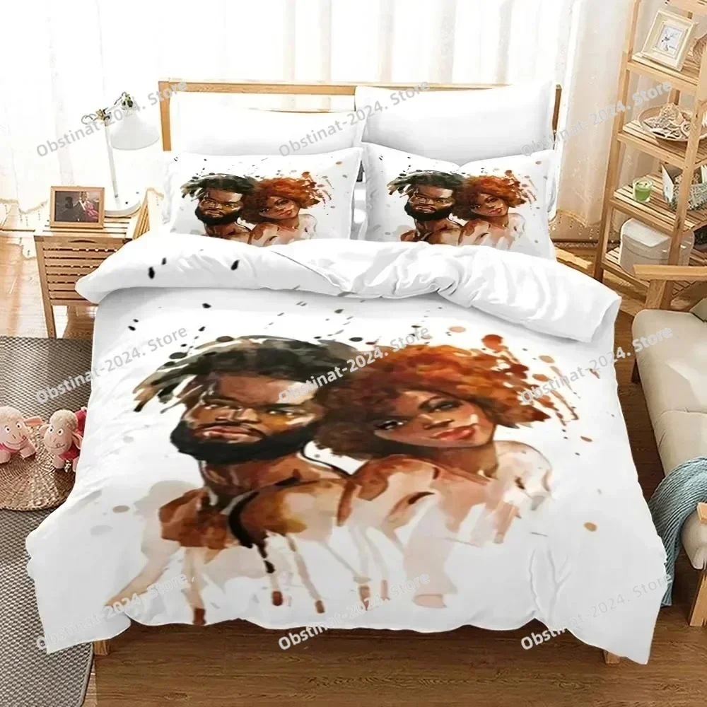 

Top New King Queen Lovers Bedding Set Single Twin Full Queen King Size Lover Oil Painting Bed Set Aldult Boys Bedroom Duvetcover