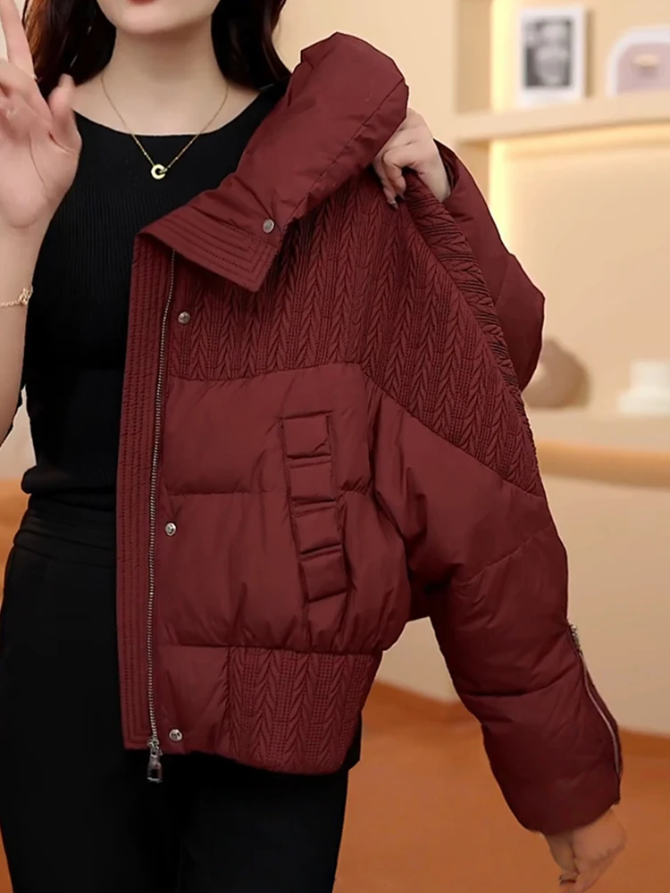 

Женская утепленная зимняя куртка-пуховик в корейском стиле, маленький размер, свободный крой, для повседневной носки