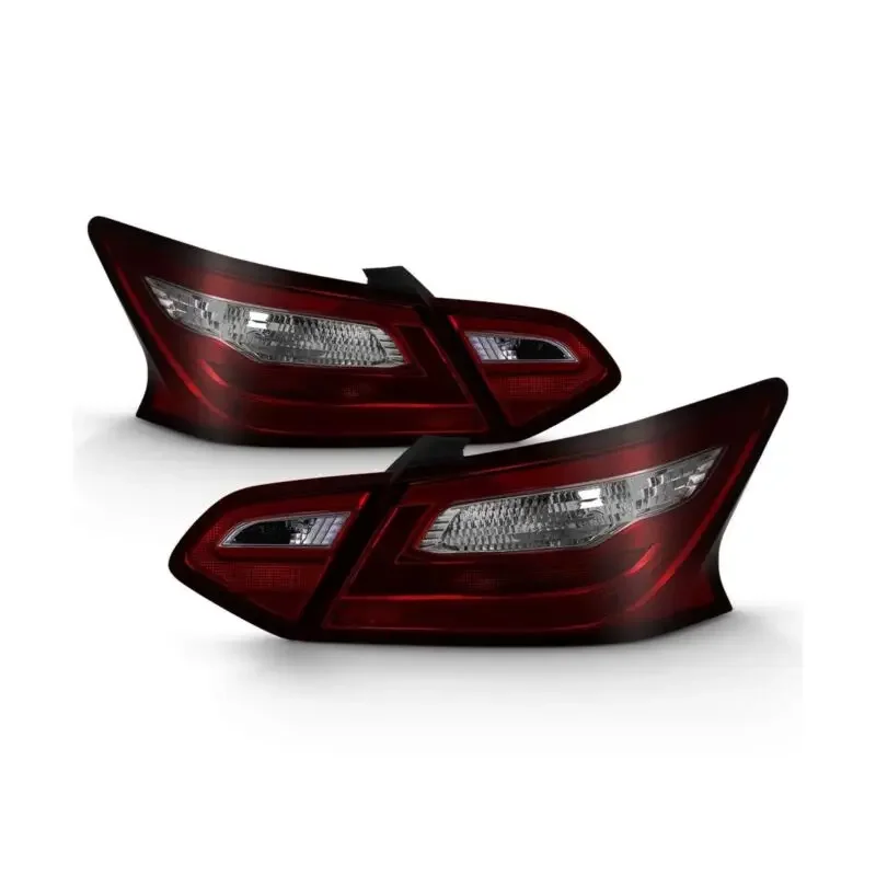 ACANII - For 2016-2018 Nissan Altima Sedan Models Tail Lights Brake Lamps Red Smoke 4pcs Set Driver & Passenger Side