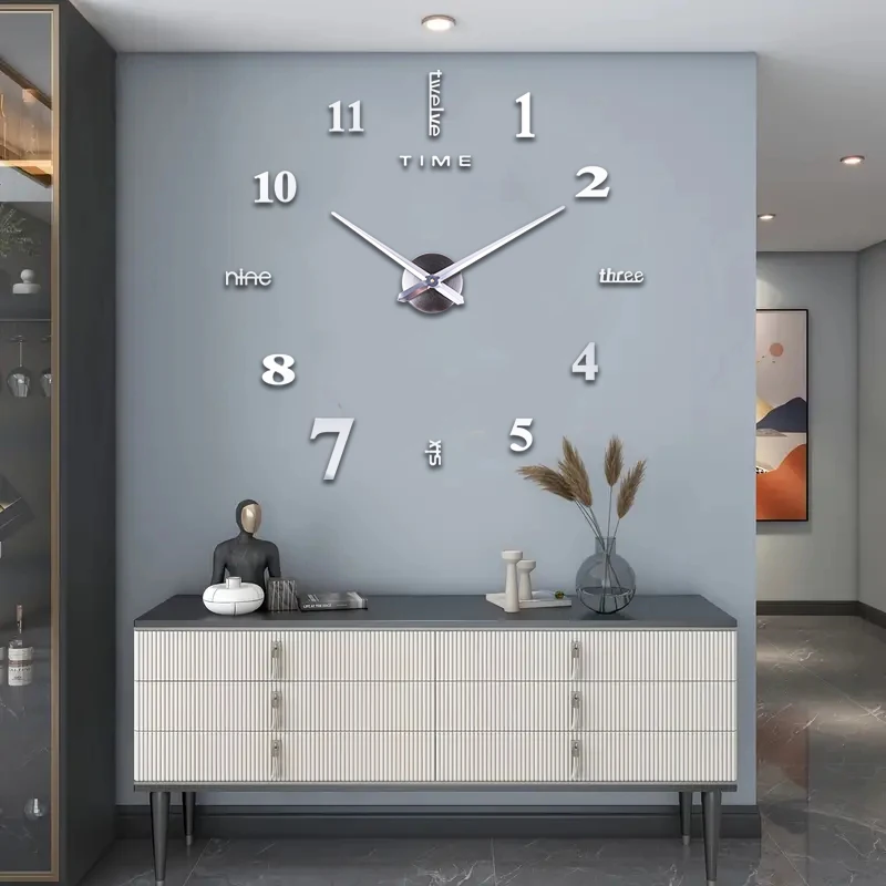 DIY Wall Clock Modern 3D Large Wall Clock Suitable for Living Room, Bedroom, Home Luxury Wall Decoration