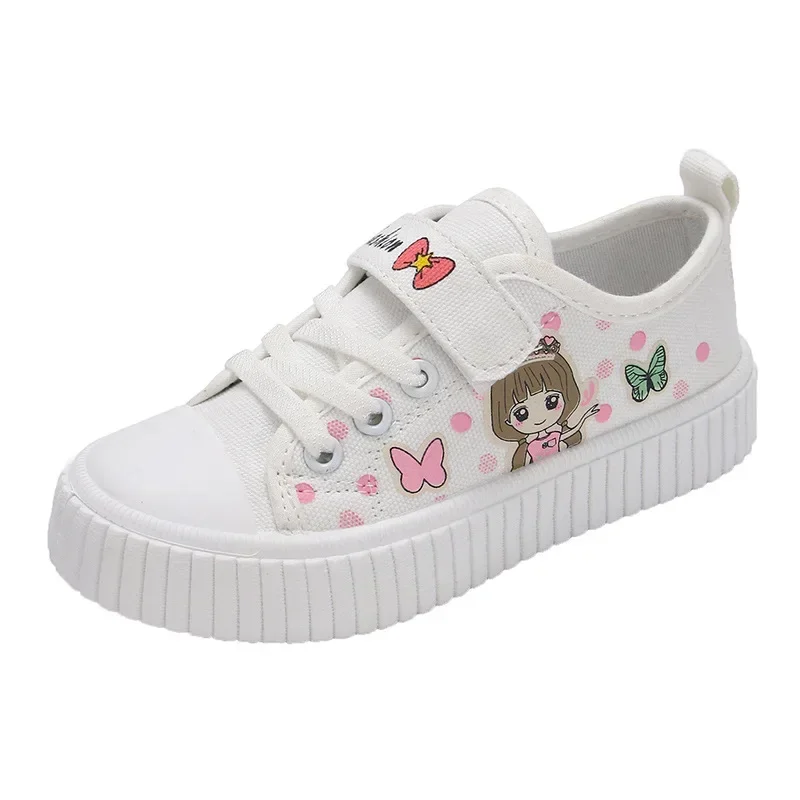 Zapatillas de deporte de dibujos animados para chico, Zapatos de lona de otoño para niño y niña, Zapatos planos casuales, Zapatos de Skate de fondo