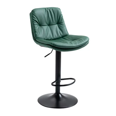

# Modern Leather High Back Bar Stool with Lift and Rotary Features for Hotel Use