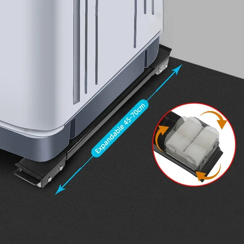 Home Appliance Furniture Dolly Mobile Roller Heavy Duty Adjustable Washing Machine Mobile Stand Base Fridge Movable Bracket