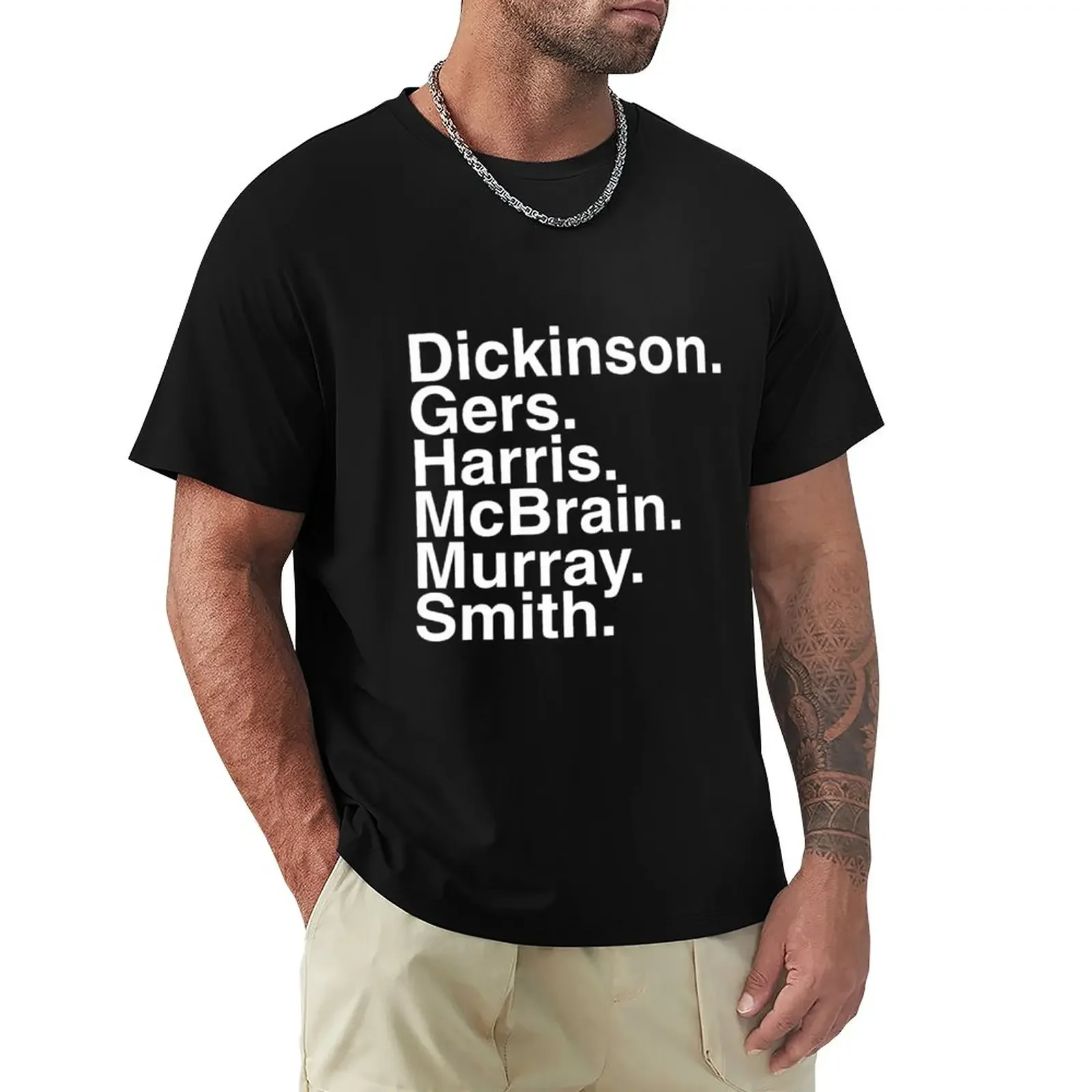 Dickinson Gers Harris Mcbrain Murray Smith T-Shirt tops summer tops men t shirts