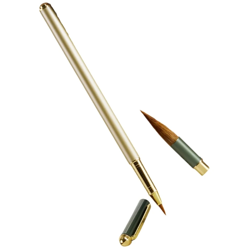 

Beginner Regular Script Writing Brush Metal Chinese Calligraphy Brush Set with with Inks Converter and 4 Inks Cartridges
