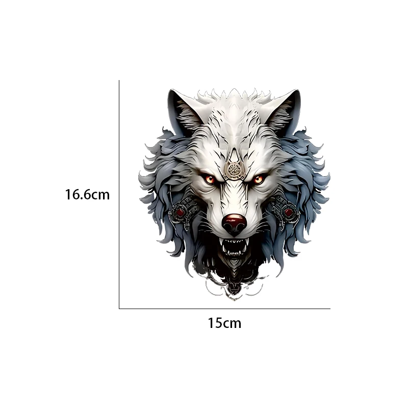 

Car Wolf Head Sticker Scratches Block 3D Wolf Totem Creative Personalized Body Bumper Decoration Motorcycle Stickers