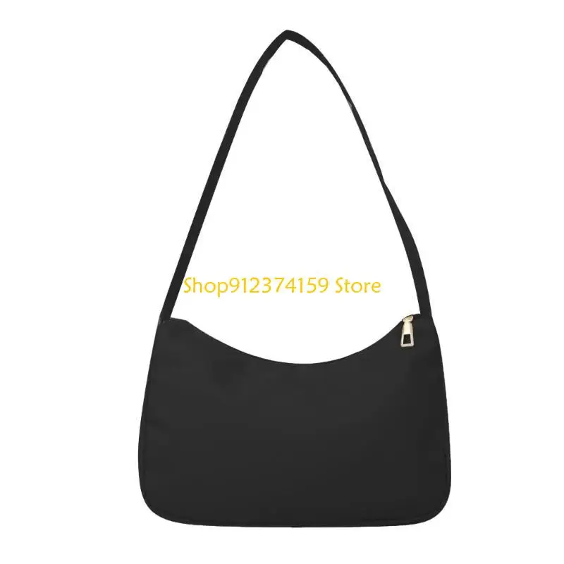 

G5AE Shoulder Bags for Women Solid Color Hobo Tote Handbag Nylon Underarm Bag