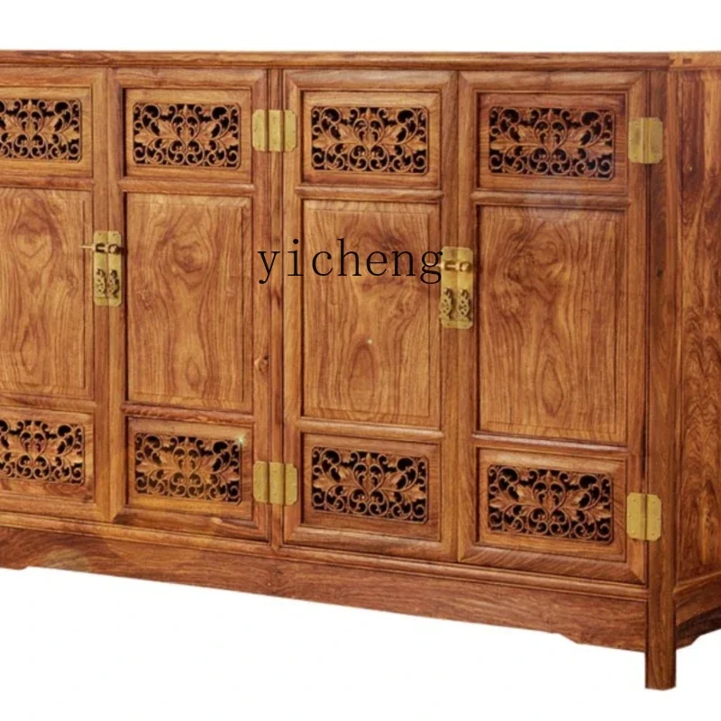 Zk New Chinese Style Rosewood Shoe Cabinet Furniture Locker Rosewood Hallway Hall Cabinet