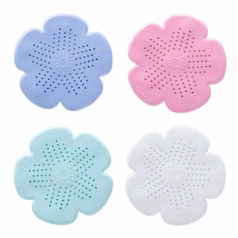 Flower Shape Kitchen Sink Drain Silicone Hair Catcher Bathroom Stopper Strainers Shower Cover Basin Sink Filters Floor Drain