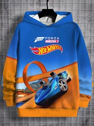 Hot WheelS Girls Clothes 2 to 8 Years Outdoor Clothes for Children Cartoon Children's Fashion Girl Sweat Shirt Hoodies for Kids