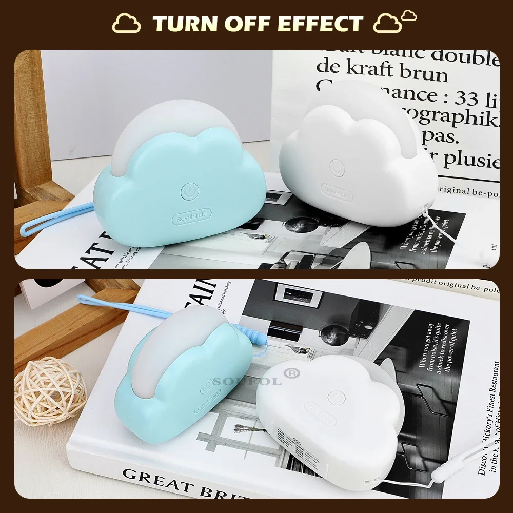 Blue and White Cloud Night Light Mini USB Wireless Adorable Cloud Shape LED Night Light For Bedroom Baby Children Creative Gift