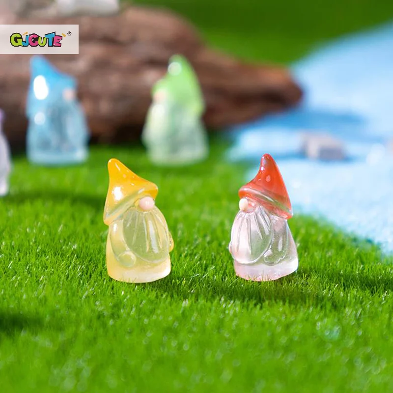 Casa de muñecas luminosa de 5 uds., muñecos enanos de Pascua, modelos en miniatura, accesorios DIY, adornos de decoración para casa de muñecas, juguetes que brillan en la oscuridad