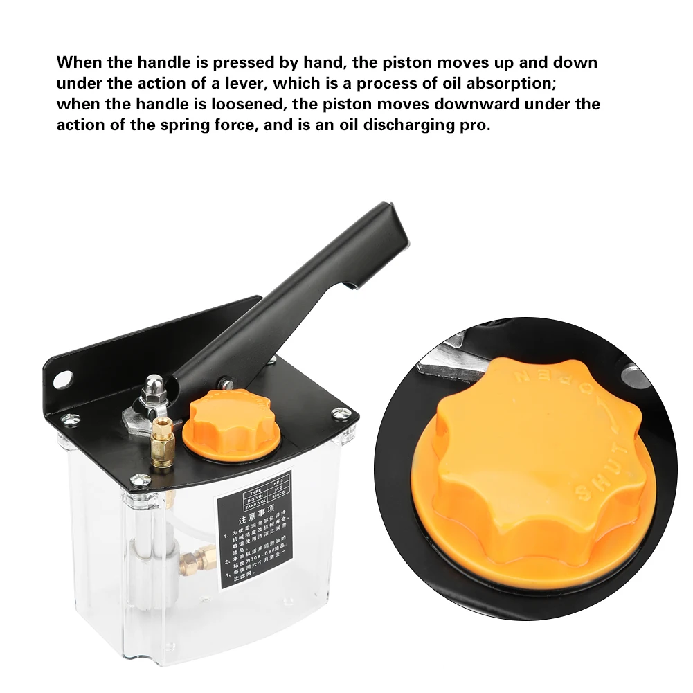 

4mm Lubricating Pump-5R Manual Lubricating Pump Right Hand Operated Lubrication Pump 650CC for CNC Machine Manual Lubricating
