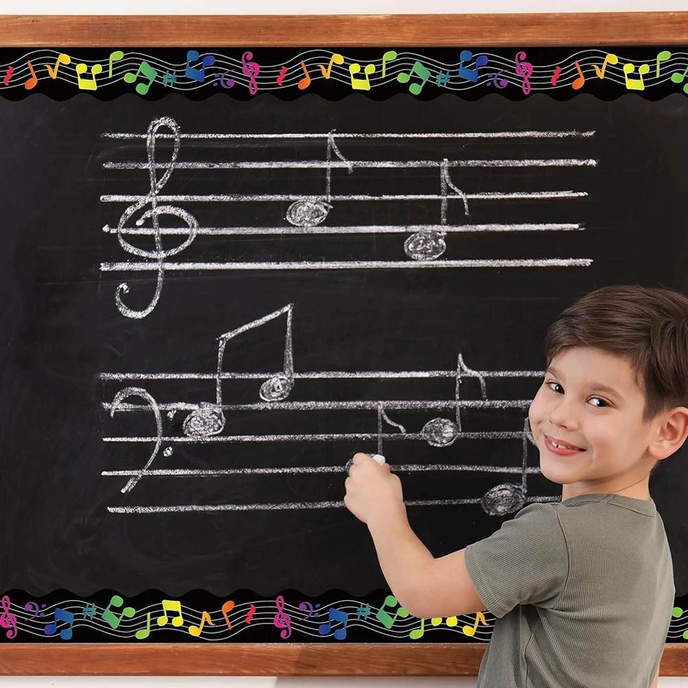 

Music Border Stickers Bulletin Board Trim Classroom Decorations Blackboard Borders Chalkboard Sticker Diy Bulletin