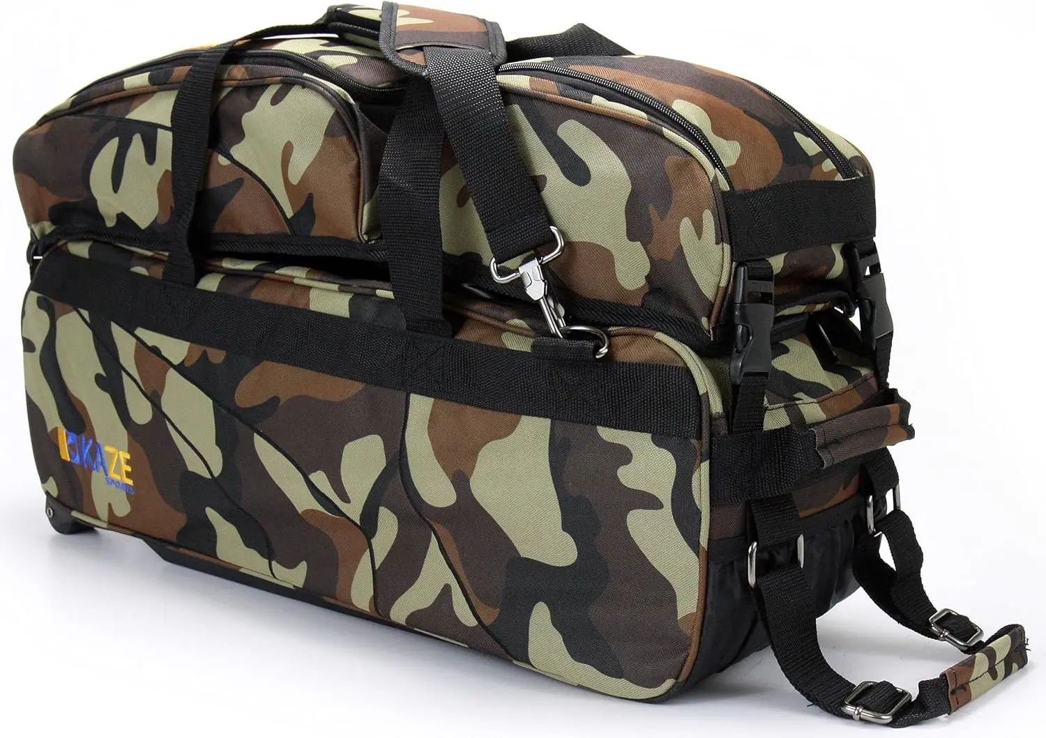 

Deluxe Bowling Tournament Roller Tote with detachable Shoe and Accessory Bag