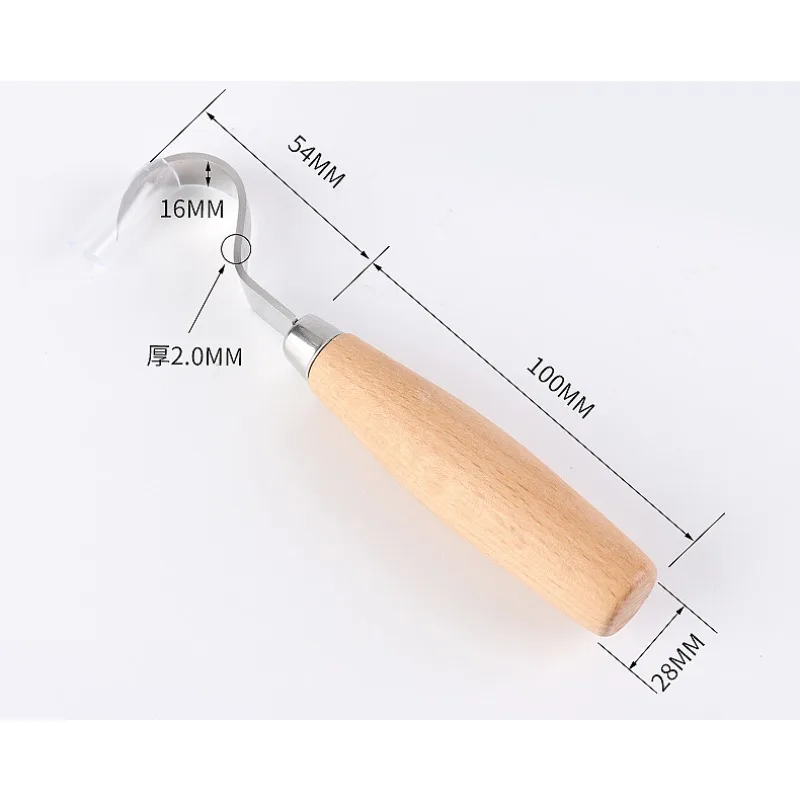 الخشب نحت سكين إزميل هوك سكين نحت أدوات مريح النجارة ملعقة دائم ملتوية مبتدئين النحت المهنية