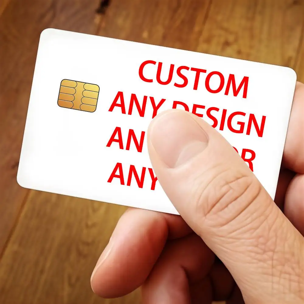 Bank Credit Card Stickers Custom Design Any Pattern Text Logo 4PCS
