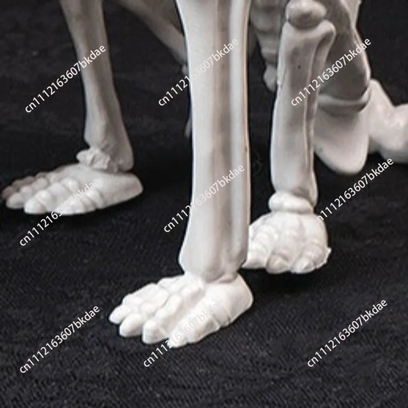 Halloween dark horror animal skeleton skeleton decoration props squatting cat new decoration haunted house