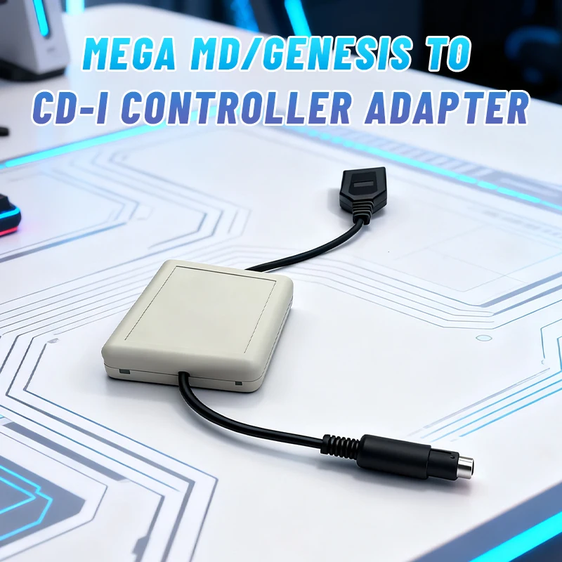 Genesis / Mega Drive Controller to Philips CD-i Gamepad Adapter Converter - Low Latency Retro Gaming Interface