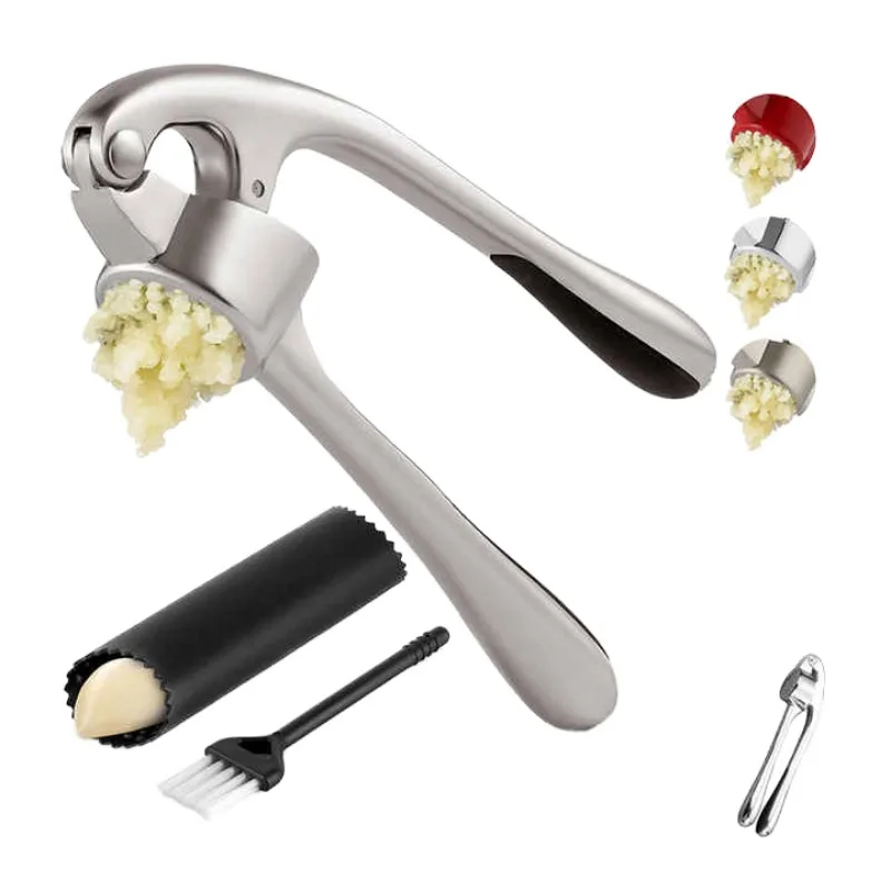 Kitchen Accessories Manual Garlic Press Zinc Alloy Garlic Crusher Handheld Press