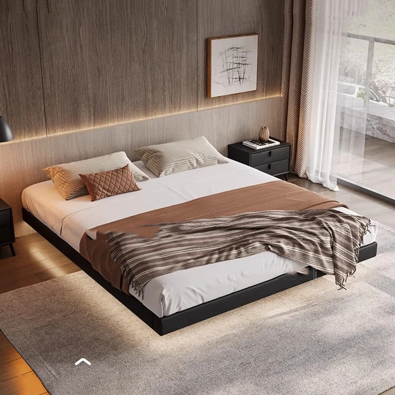 

Floating Frame Bed Space Saving Simple Design Bedroom Modern Bed Sleeping Luxury Double Iron Letto Matrimoniale Patio Furniture