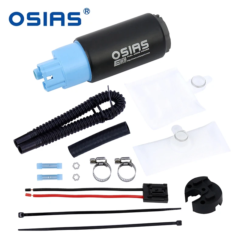 OSIAS E85 180LPH 43PS Electric Fuel Pump w/Strainer & Installation kits Fit for Suzuki Chrysler Dodge E2068  E8335 Brand New