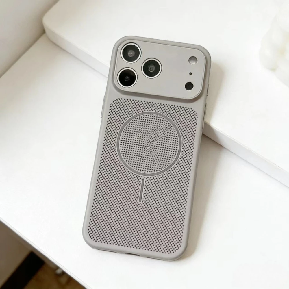 

Breathable Heat-Dissipating Magnetic Case For iPhone 17/16/15/14/13/12 With Large Window & Shockproof Protection