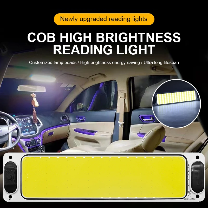 Светодиодная лента EURS для интерьера автомобиля, белая лампа для чтения внутреннего освещения, 25 х6 см