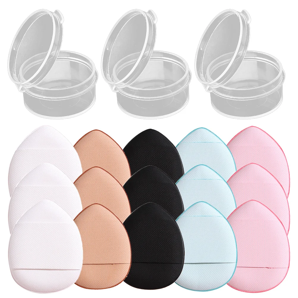 15 Uds rubor mujeres maquillaje Puff pequeño duradero poliuretano hidrofílico suelto Miss Base Facial