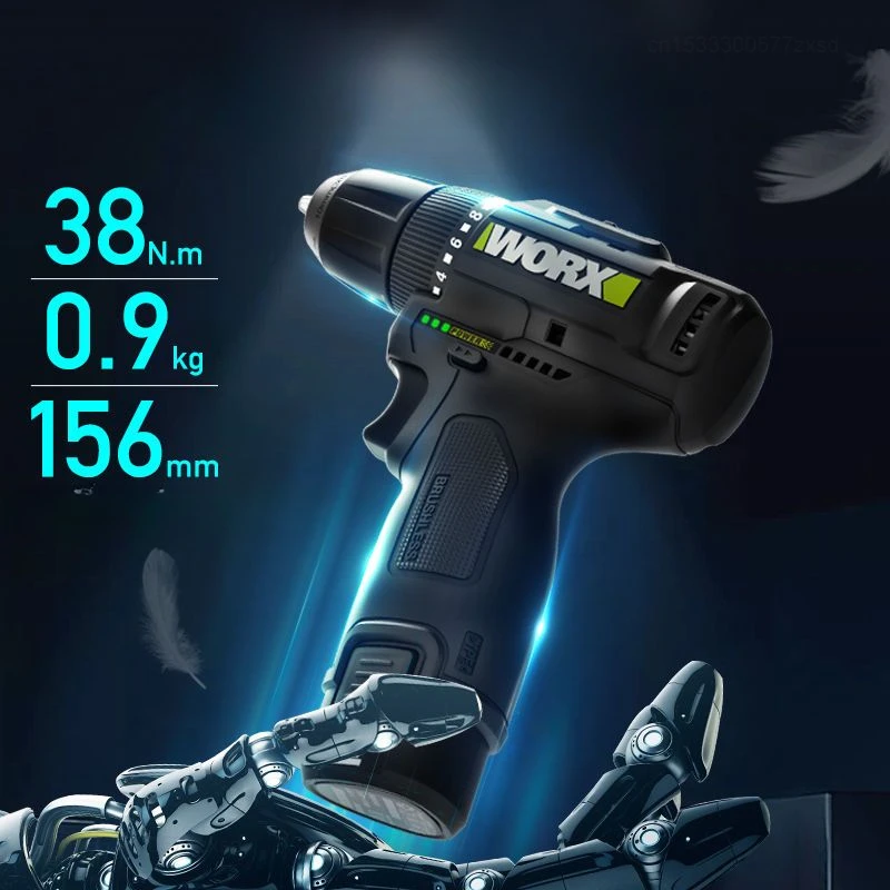 Xiaomi New WORX WE210 Brushless Hand Electric Drill 12V Smart Cordless Electric Screwdriver Household Lithium Battery Drill Tool