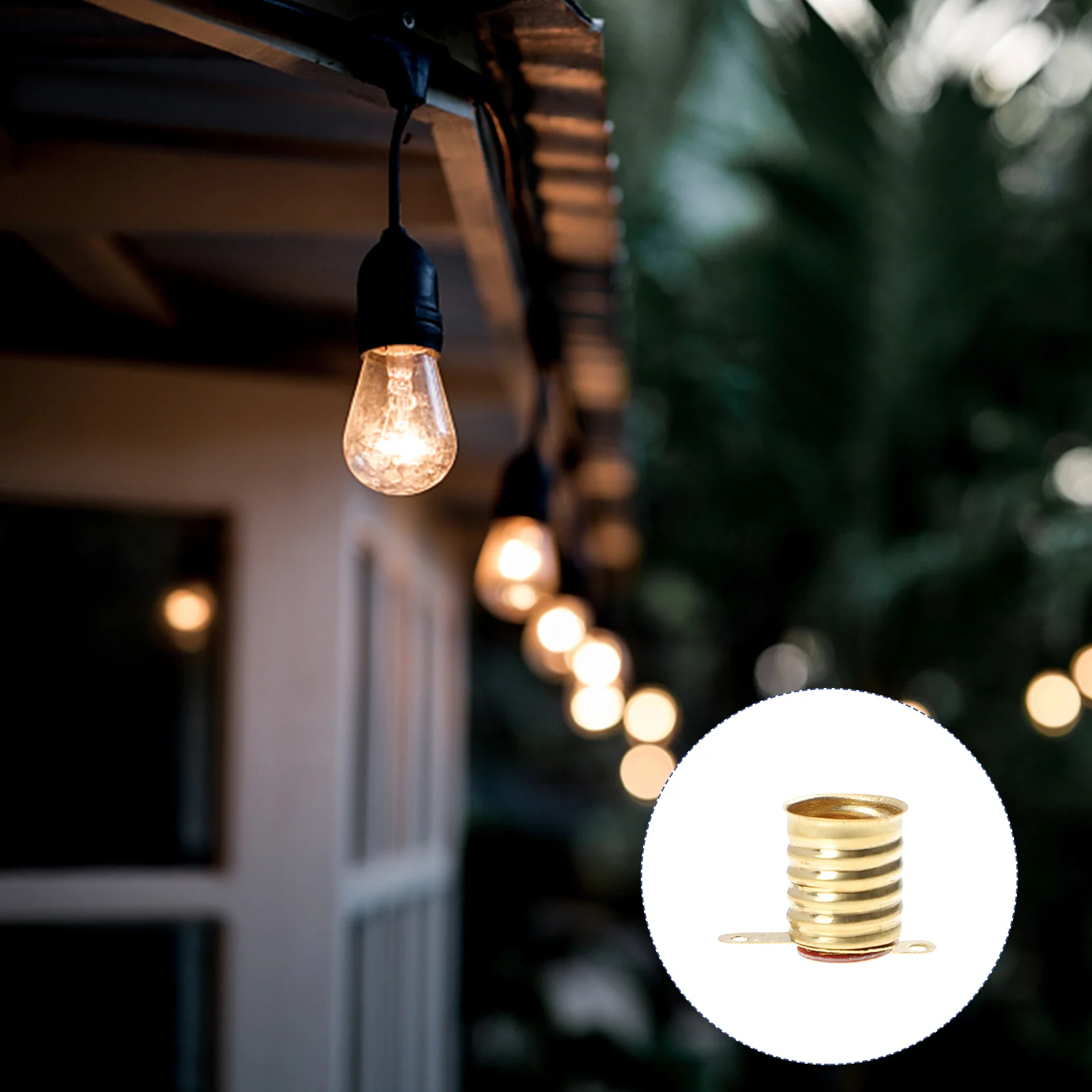 25 Pcs E10 Lamp Base All Bronze Mini Bulbs Socket Experiment Accessories Electrical Test School Physics Learning