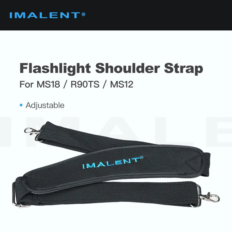 

Imalent Adjustable Flashlight Shoulder Strap for MS18/R90TS/MS12,Reinforced Thread and Pressure Point Stitching for More Durable