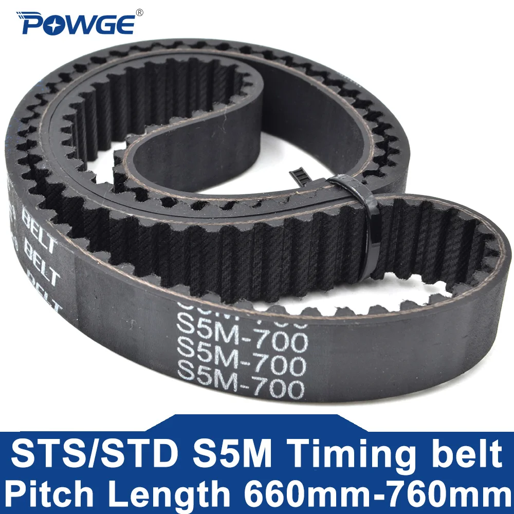 

POWGE STD S5M Ремень ГРМ Lp=660 665 670 675 680 685 690 695 700 710 715 720 725 730 735 740 745 750 755 760 Ширина 10-30 Резина