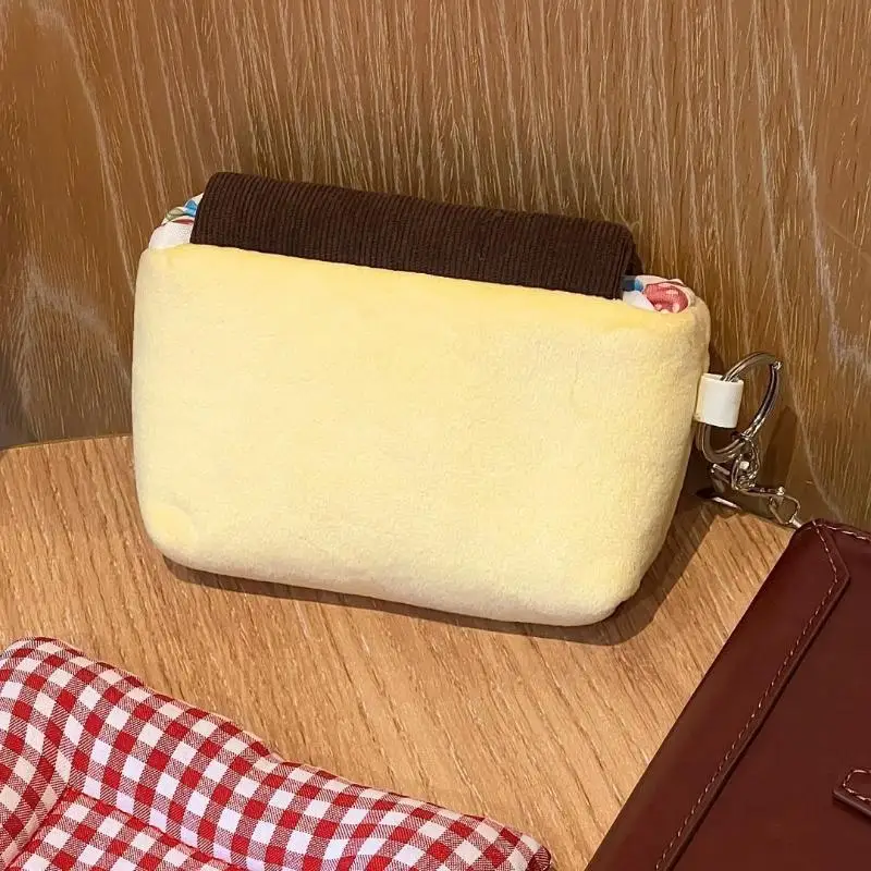 Multifunktionale kleine Tasche für Mädchen, niedliche Kirschpudding-Plüsch-Münzbörse, Mini-Cartoon-Handtasche für Karten, Kopfhörer und mehr. – Detail 3