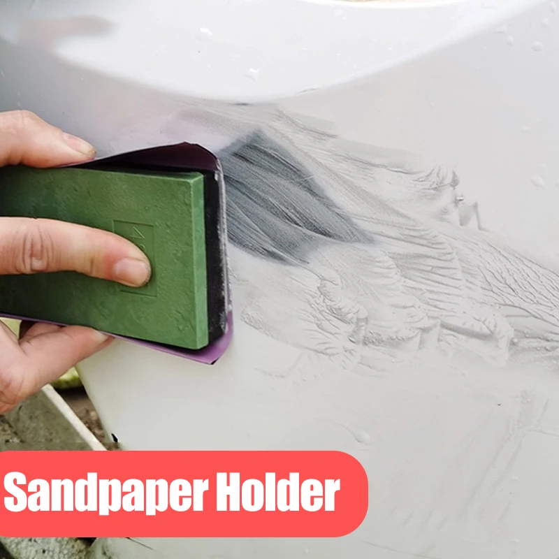 Sanding Block For Car Auto Body Repair, Rigid Foam Sandpaper Holder, Polishing Grinding Tool,Wall Woodworking Polishing-2 Size