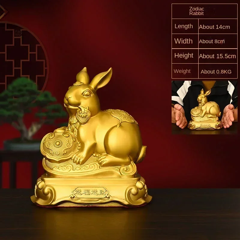Copper 12  Zodiac Signs Ox, Rat, Tiger, Rabbit, Dragon, Snake, Horse, Goat, Monkey, Chicken, Dog, Pig Ornaments view 5