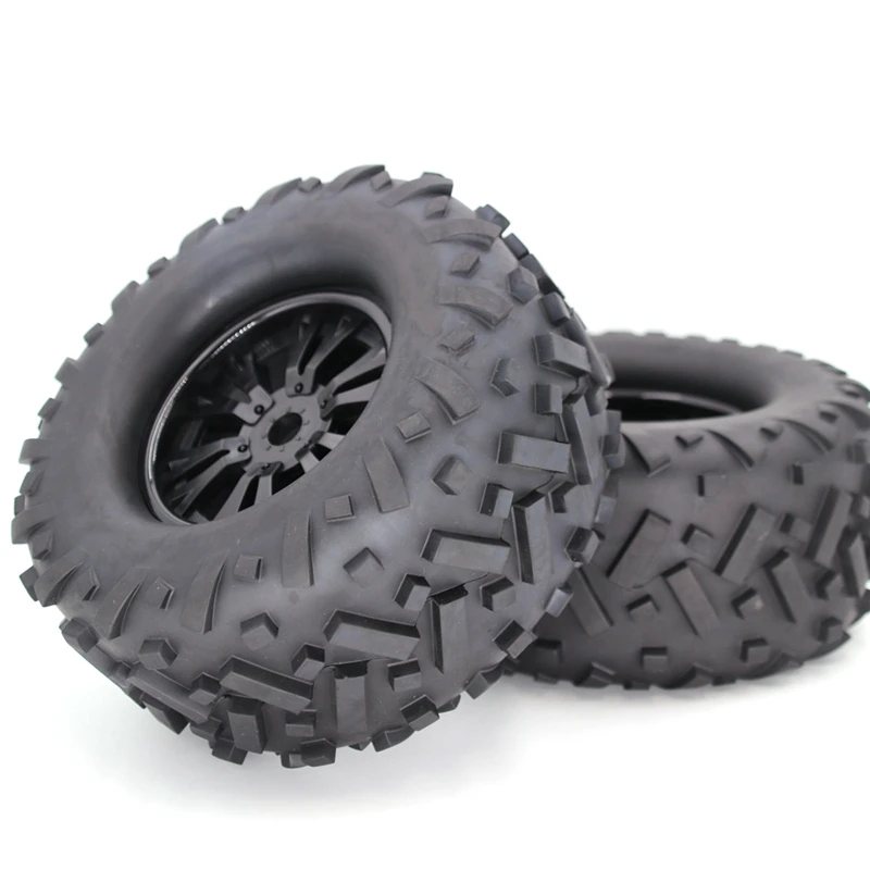 2PCS RC Tire Buggy Scale Truck Banner Wilderness Tires Wheels Hub Contest Practice For 1/8 RC Car Modified Parts 170MM