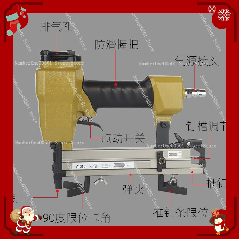 

V1015 Pneumatic V Nailer Picture Frame V Nail 45 Degree Angle Stapler for Photo Frame Miter Joining