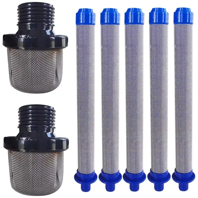 AEE2-2PCS 288716 3/4 Replacement Inlet Strainer With 5PCS 288749 60Mesh SG2/SG3 Sprayer Filters For Airless Paint Sprayers
