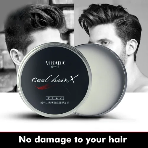 Imagen 2 del producto Cera para peinar el cabello mate para hombres, barro para peinar el cabello, sujeción fuerte, no graso, estilismo de moda, uso diario, cera de bajo brillo para Cheveux
