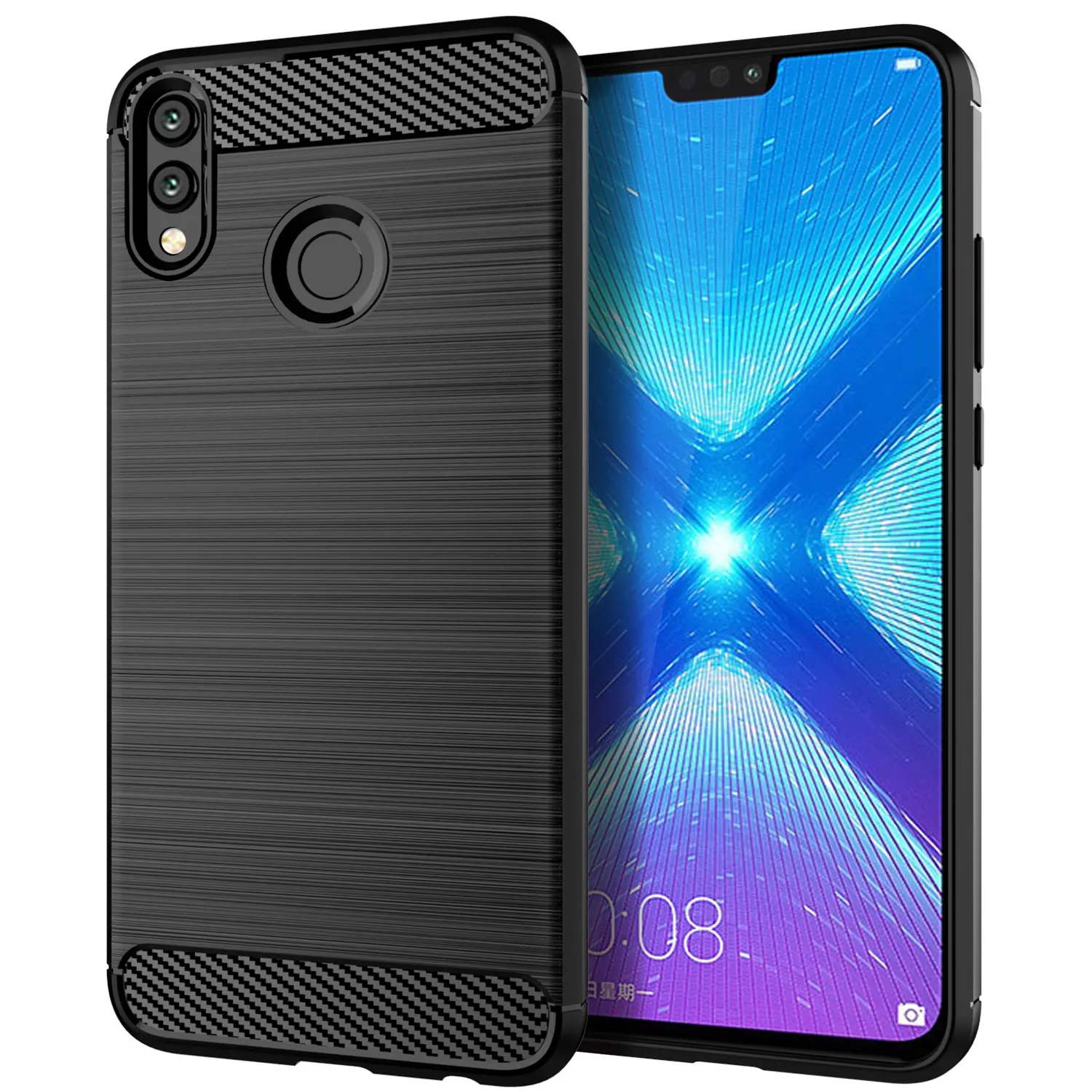 Soft Silicone Phone Cover for Honor 8X Max 8s y max Shockproof Carbon Fiber Cases for honor 8 lite 8x Luxury Matte Case