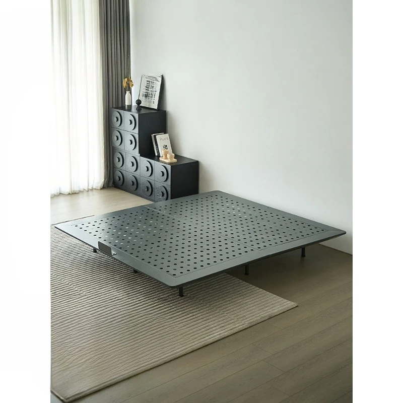 

Suspended bed: No bedside bed, carbon steel master bedroom double bed