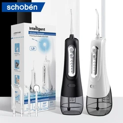 Schoben L9 Oral Irrigator USB Rechargeable Water Flosser Portable Dental Water Jet 300ML Water Tank Waterproof Teeth Cleaner