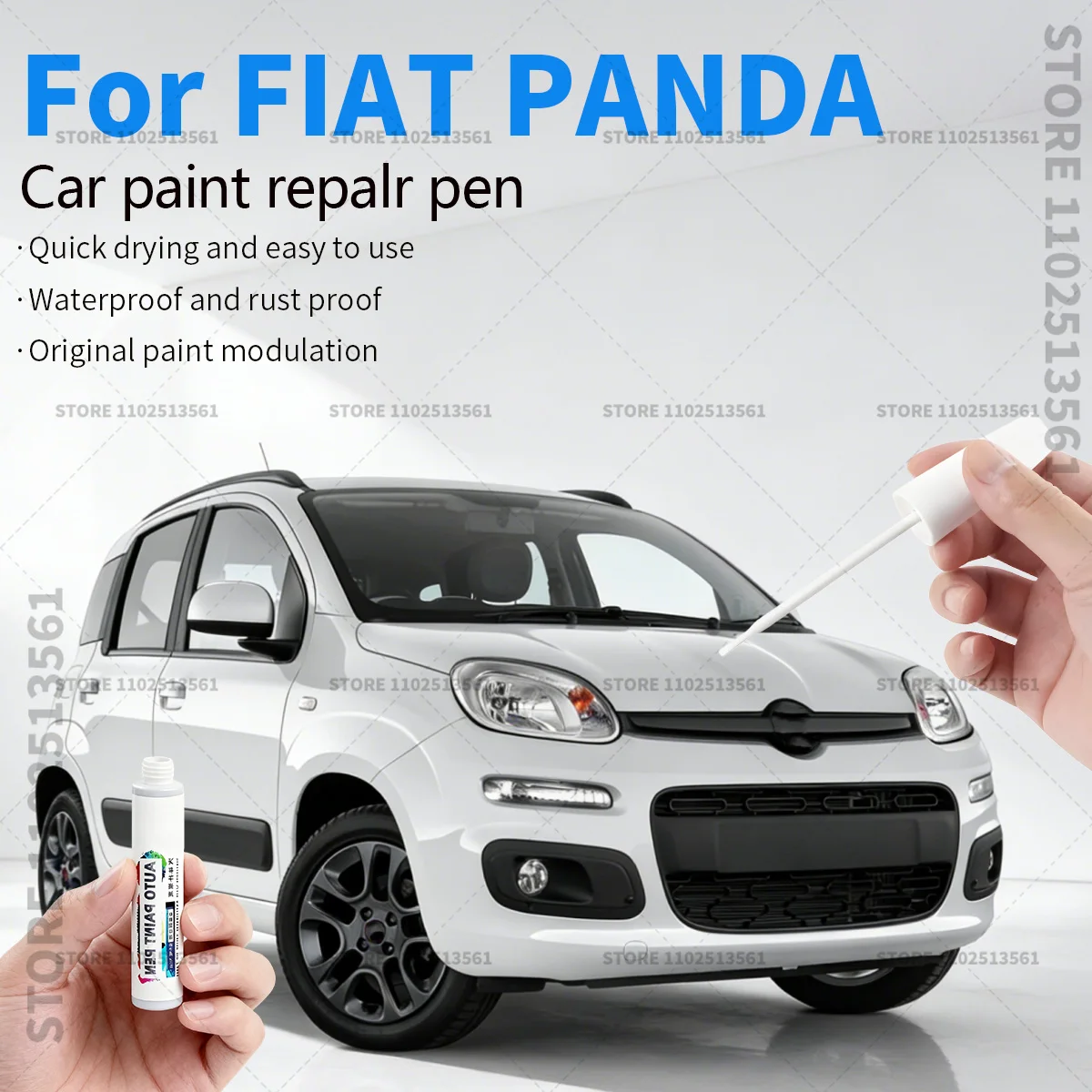 

Для FIAT PANDA 1980-2025 141 169 312 L0: Карандаш для ремонта краски, средство для удаления царапин, аксессуары для авто DIY, черный, белый, синий, зеленый